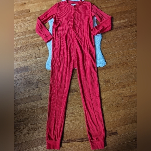 Arborist Drake general store red unisex onesie jumpsuit romper one piece pajamas - Picture 4 of 9